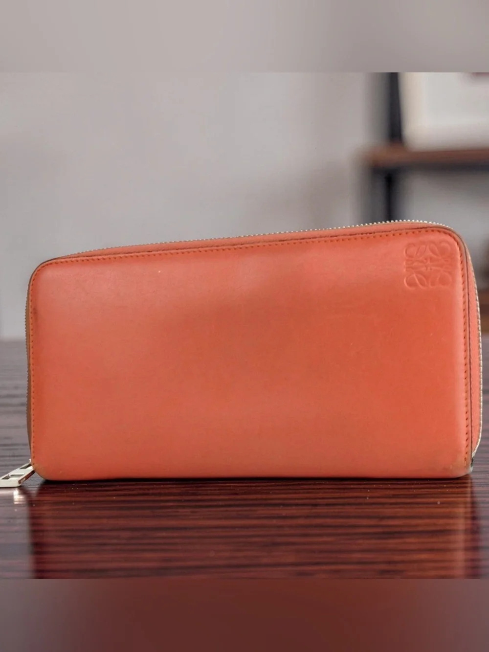Loewe Anagram Leather Zip Around Wallet 🤩🧡